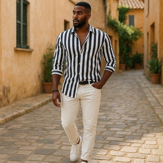 Alaric Bleu™ | Seaside Lines Shirt